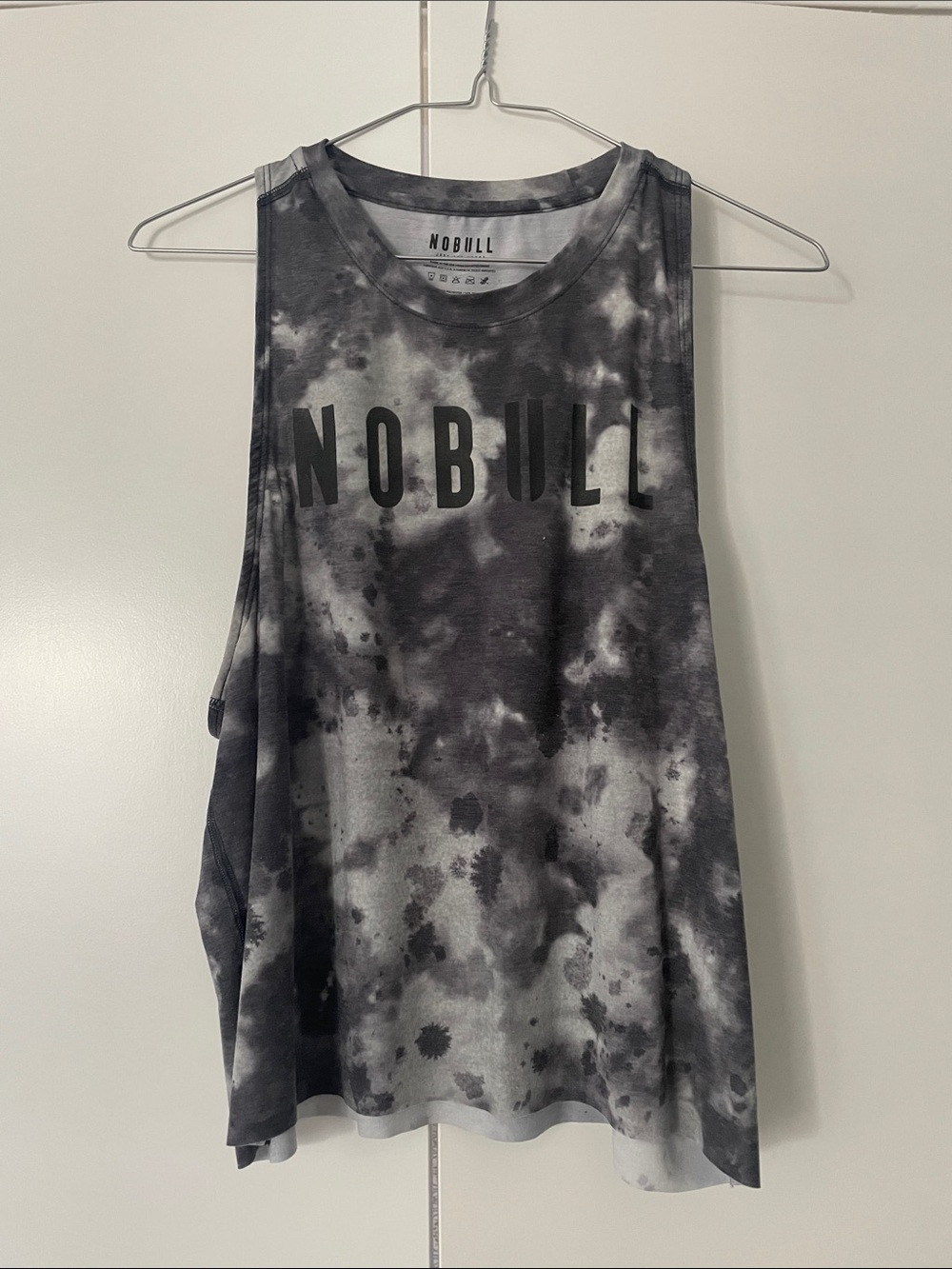 NOBULL Women’s Black and Gray Tie-Dye Muscle Tank
